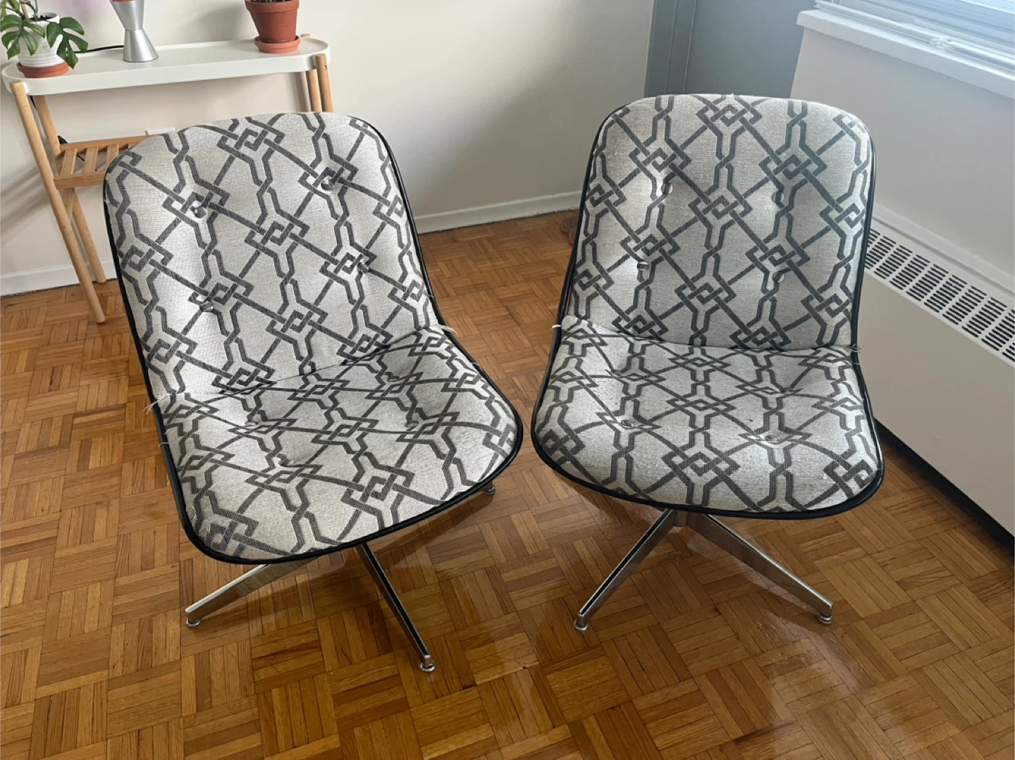 Pair of Swivel Accent Chairs