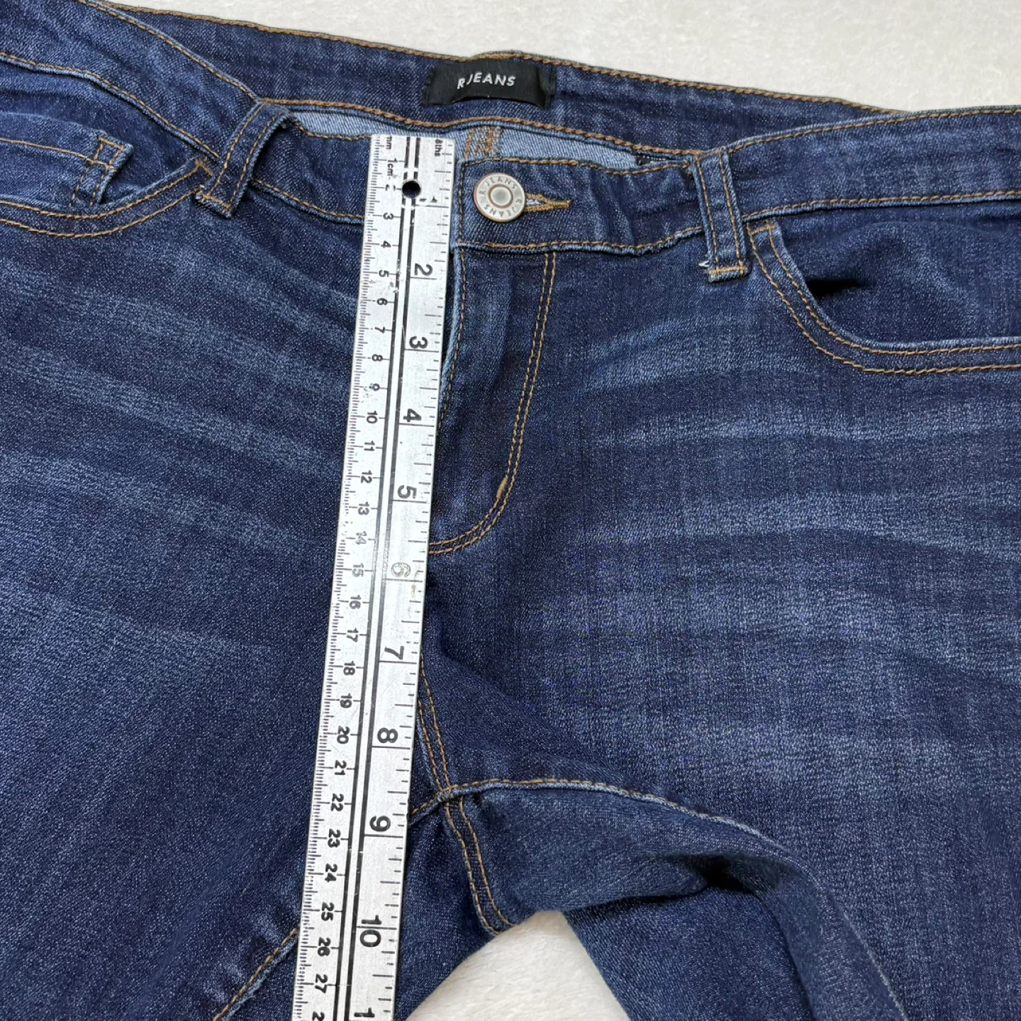 R Jeans Dark Wash Mid Rise Skinny Stretch Denim Jeans Sz 31 - photo 5