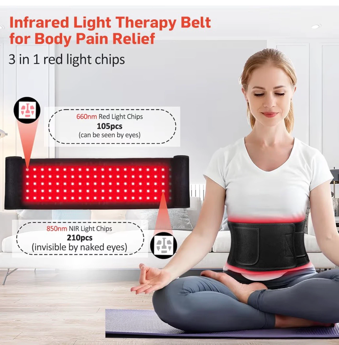 GMOWNW RED & NEAR INFRARED LIGHT THERAPY-PAD - photo 2