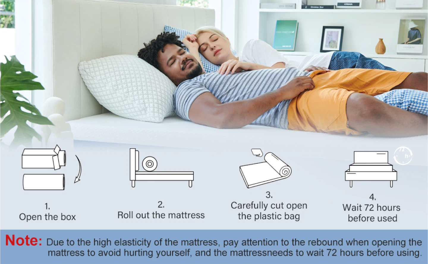 Molblly Queen Mattress - 10 inch Gel Memory Foam - photo 3