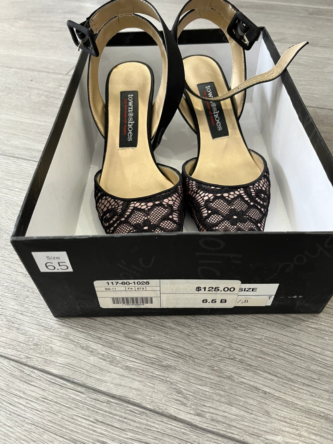 Town Shoes Black Lace Heels - photo 2