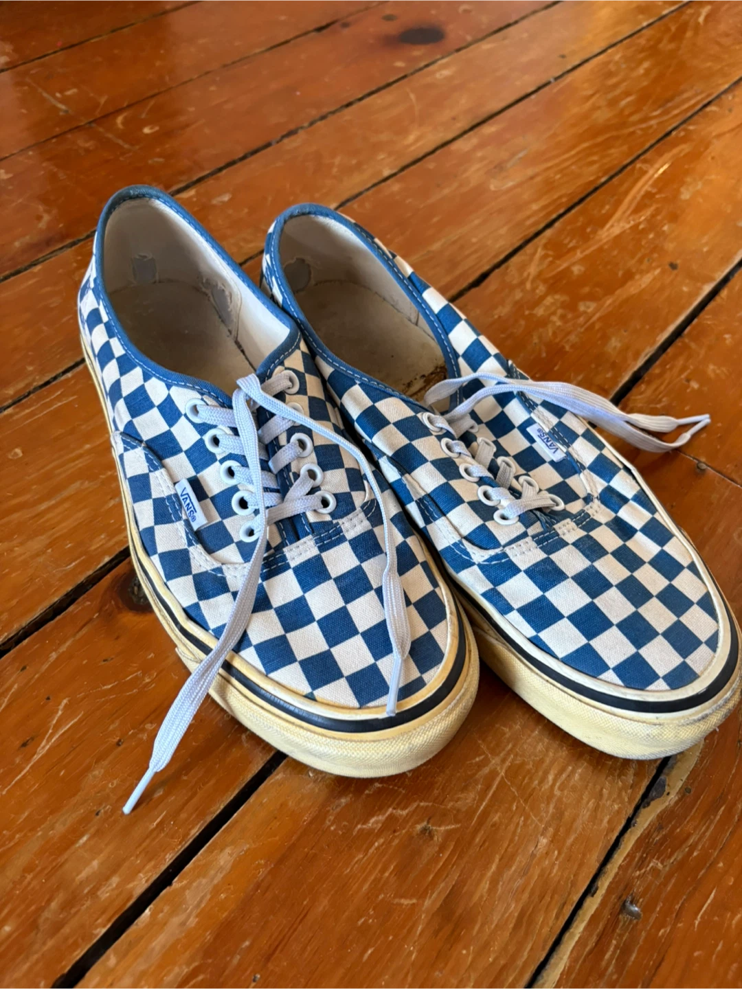 Vans Style 44 Blue Checkerboard Sneakers - Men's 11
