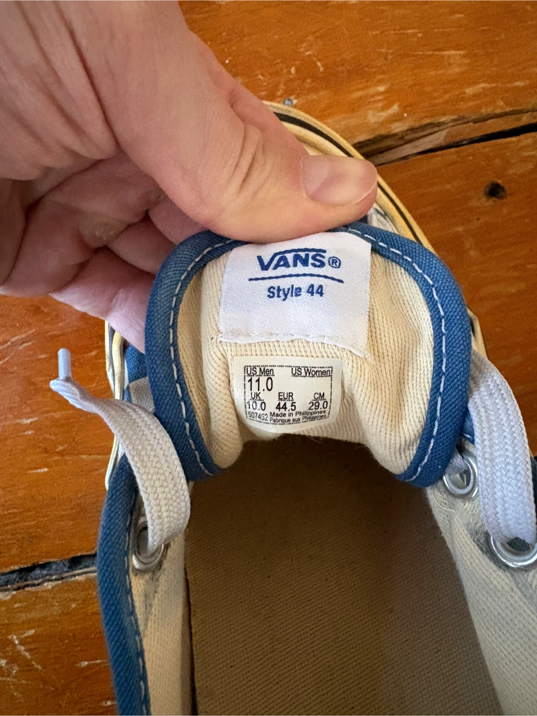 Vans Style 44 Blue Checkerboard Sneakers - Men's 11 - photo 3
