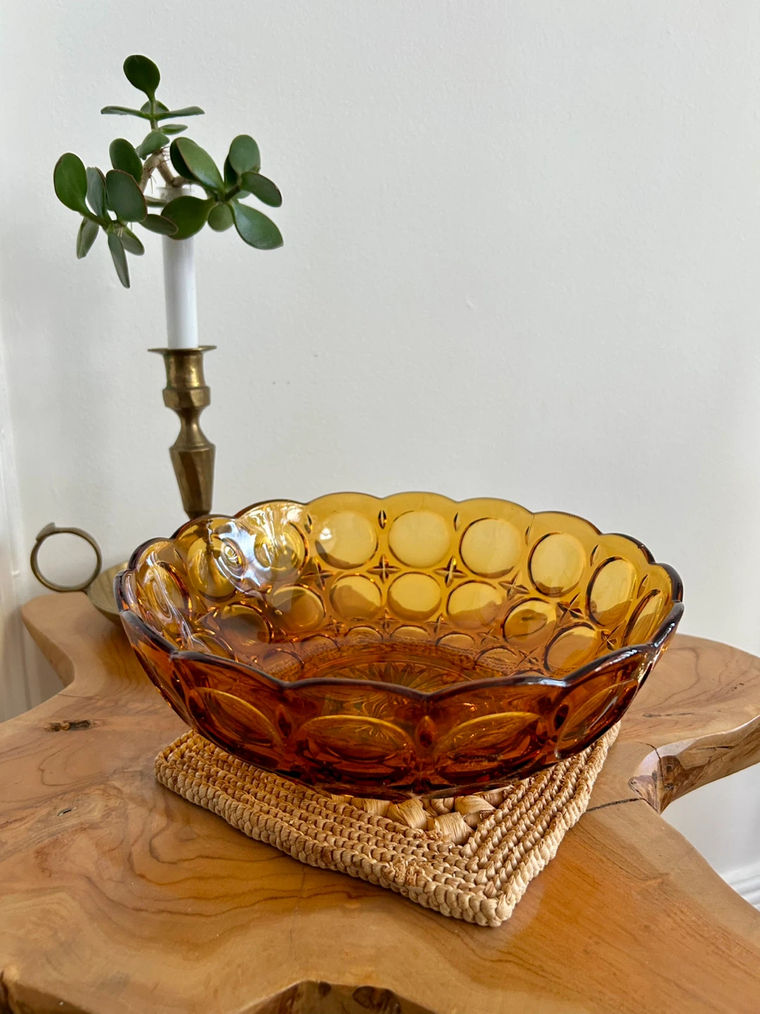 Vintage Amber Glass Bowl - photo 2