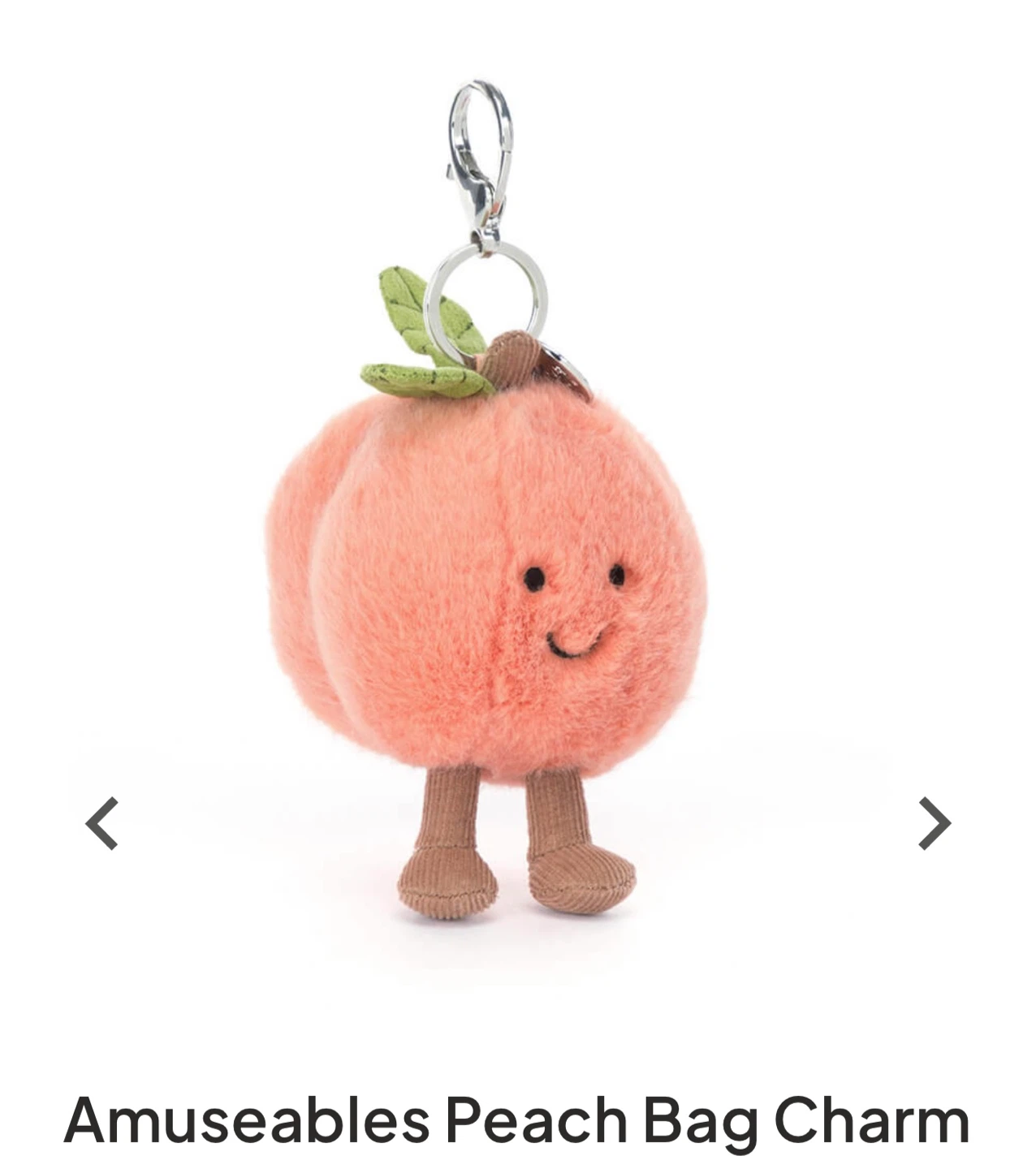 Jellycat Amuseables Peach Bag Charm - photo 2