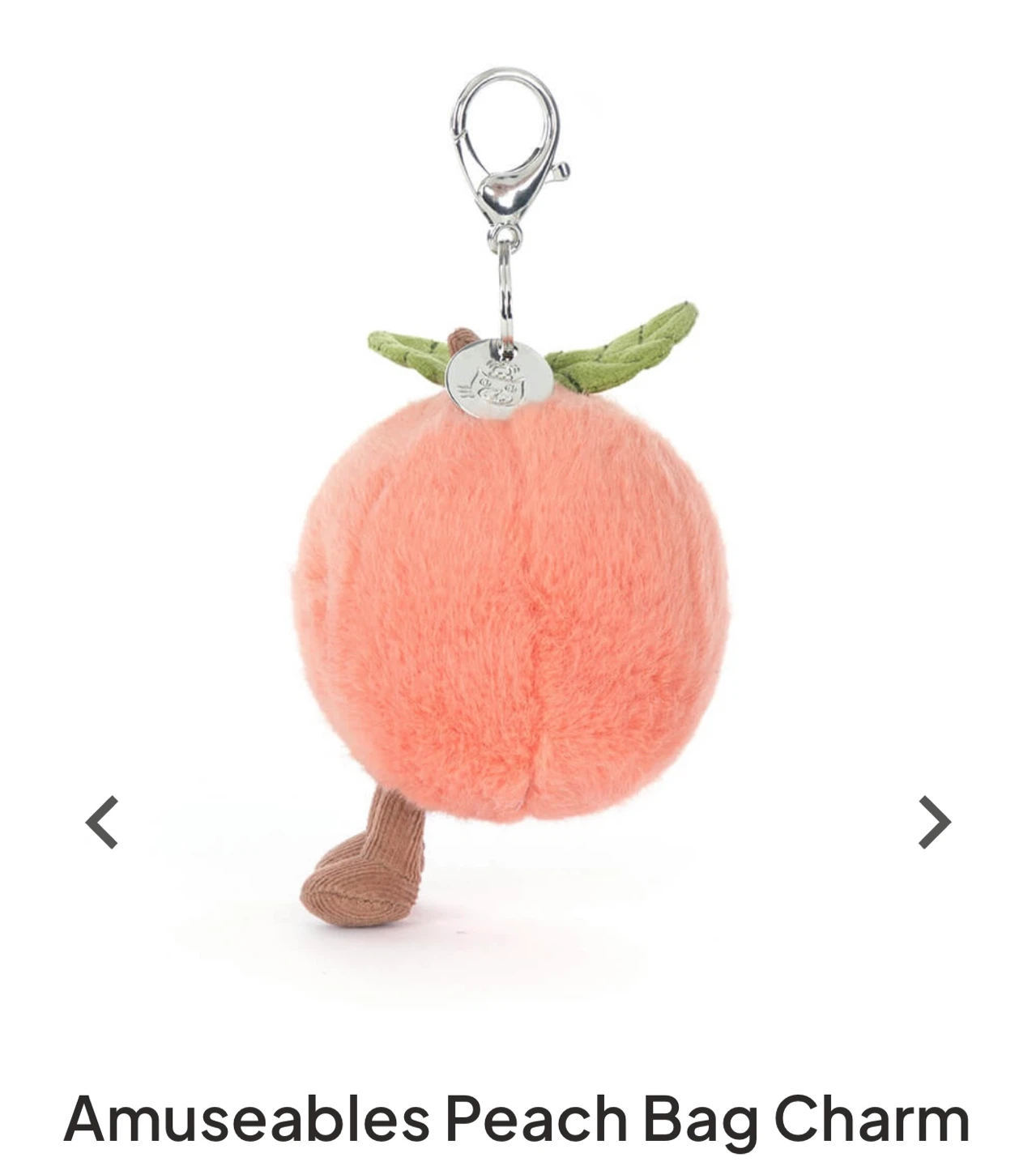 Jellycat Amuseables Peach Bag Charm - photo 3