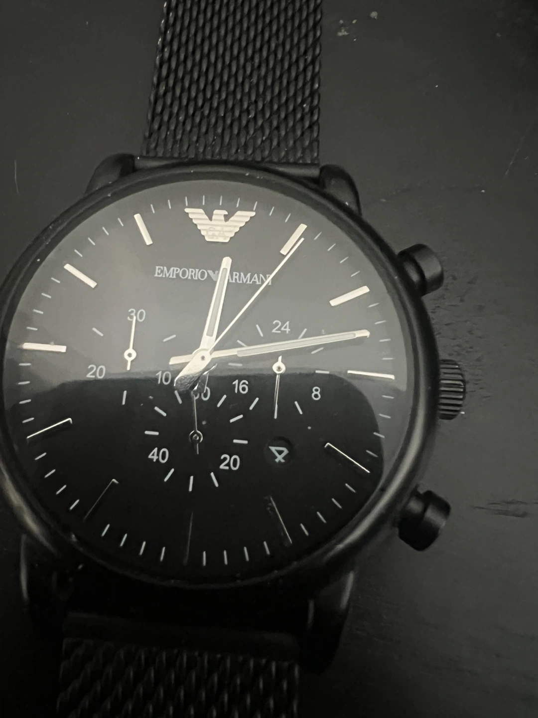 Emporio Armani Black Chronograph Watch
