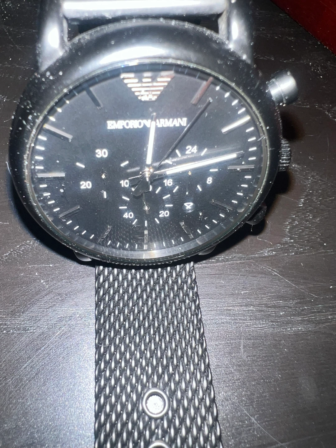 Emporio Armani Black Chronograph Watch - photo 2