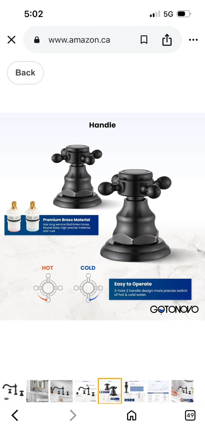 New GOTONОВО Oil Rubbed Bronze Widespread Bathroom Faucet - photo 5