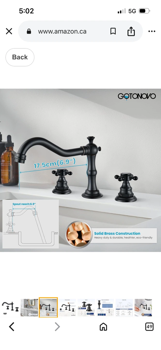 New GOTONОВО Oil Rubbed Bronze Widespread Bathroom Faucet - photo 2