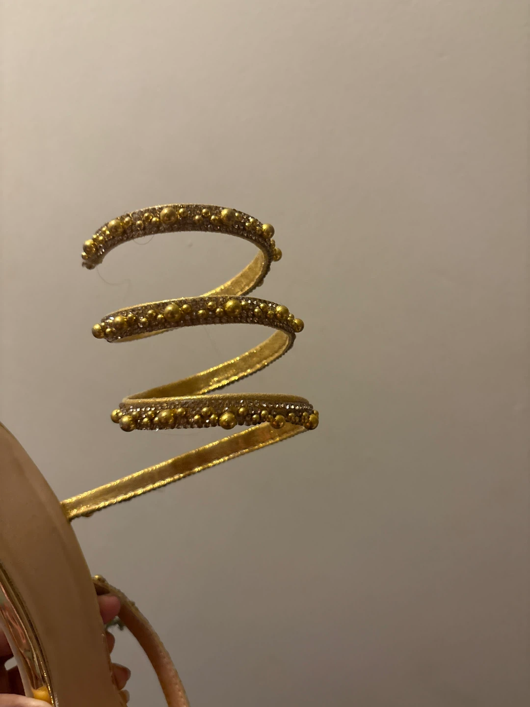 Gold Spiral Heels with Rhinestones - photo 4