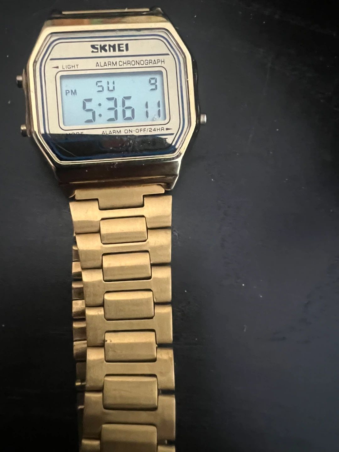 SKMEI Digital Watch - Gold Tone
