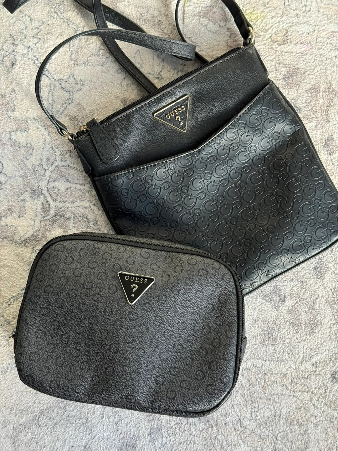 Guess Black Crossbody Bag with Pouch
