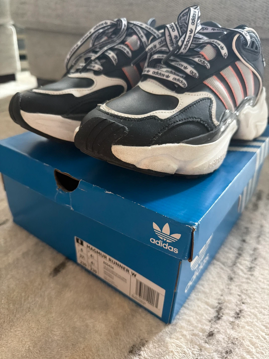 Adidas Magmur Runner W Shoes Black White Pink Size 6 - photo 3