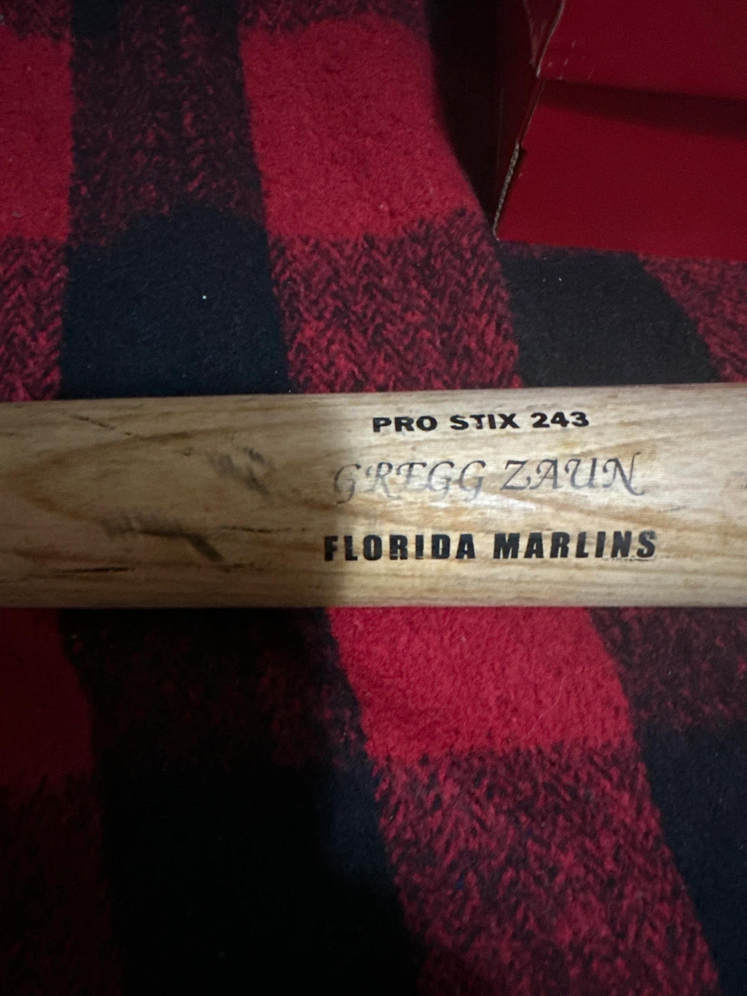 Pro Stix 243 Gregg Zaun Baseball Bat Game used