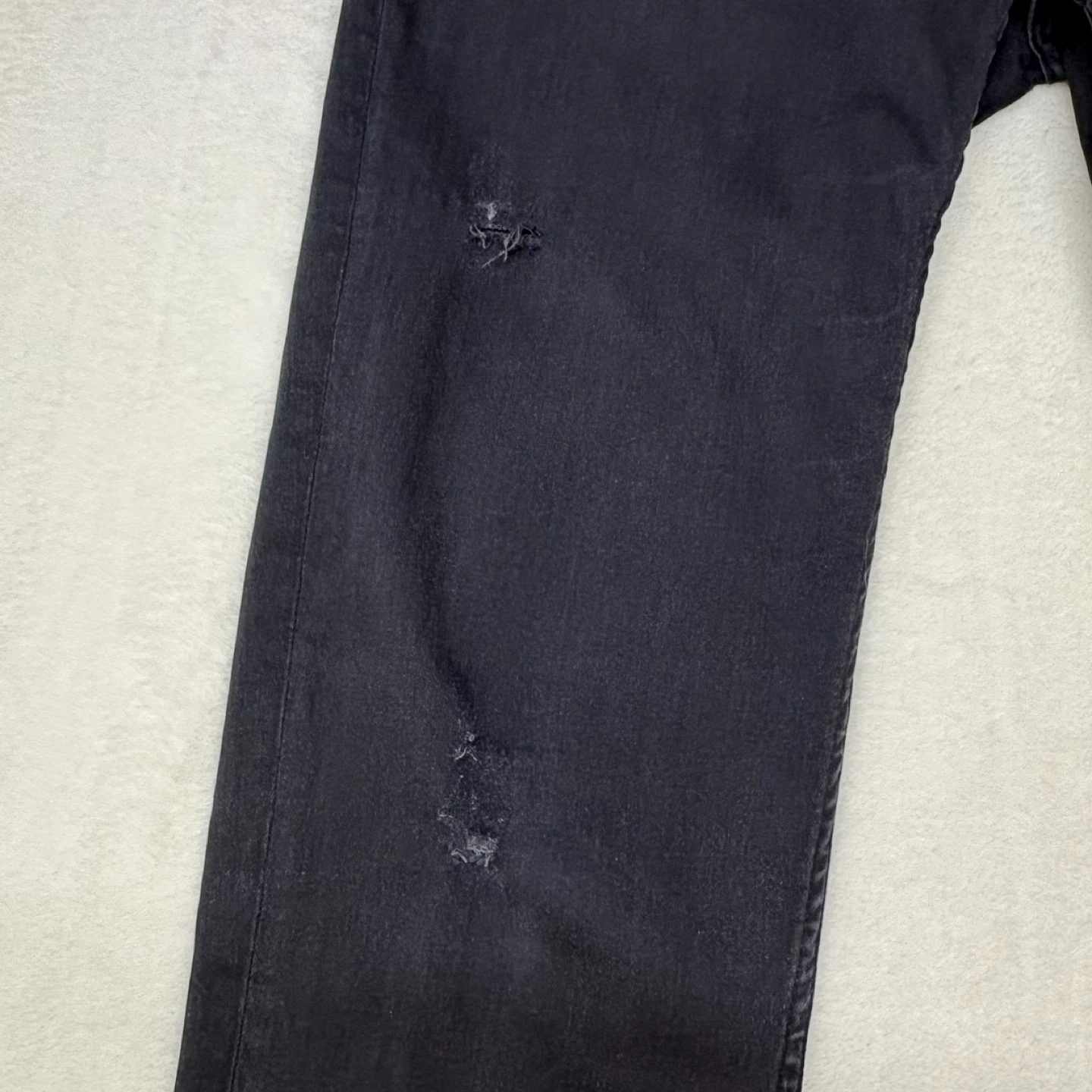 Zara Distressed Mid Rise Slim Fit Jeans Ankle Zip Size 10 - photo 4