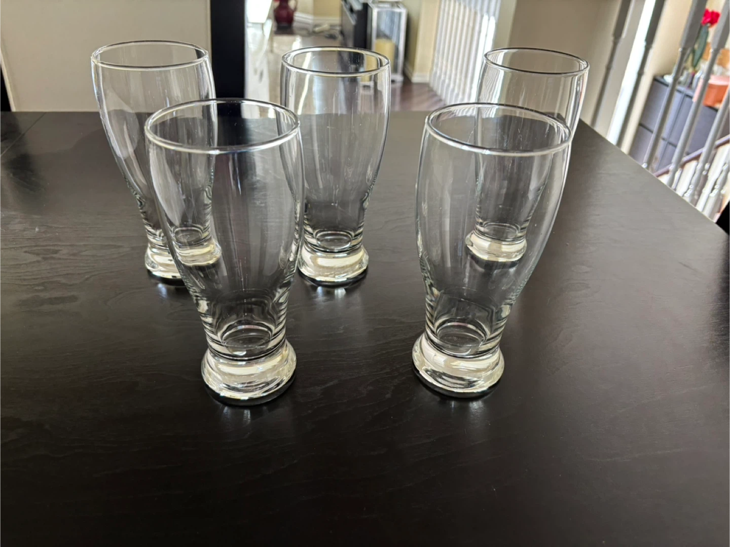Set of 5 Clear Drinking Glasses - photo 5