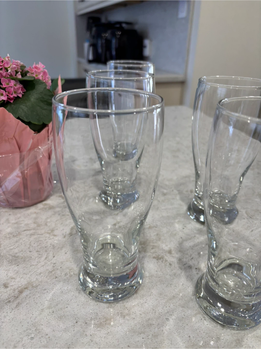Set of 5 Clear Drinking Glasses - photo 3