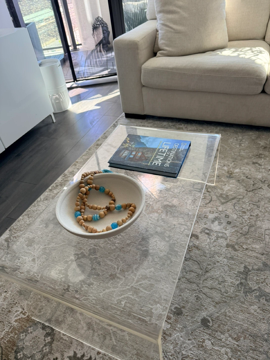 Lucite Acrylic Waterfall Coffee Table - photo 4