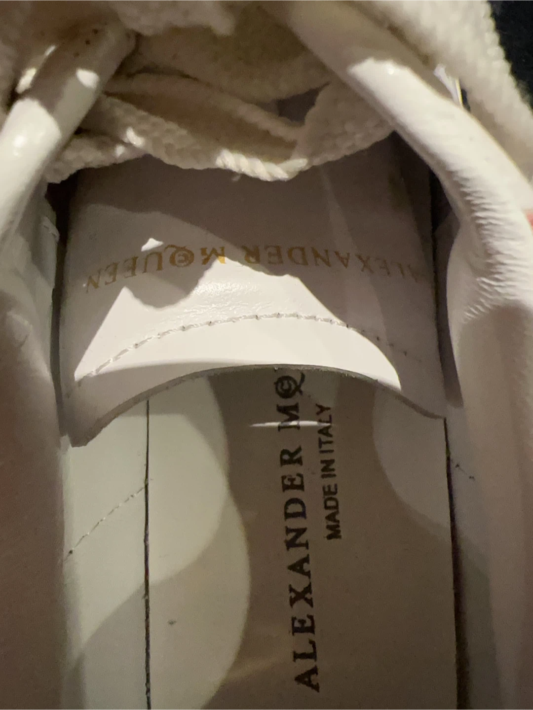 Alexander McQueen White Pink Studded Platform Sneakers - photo 4