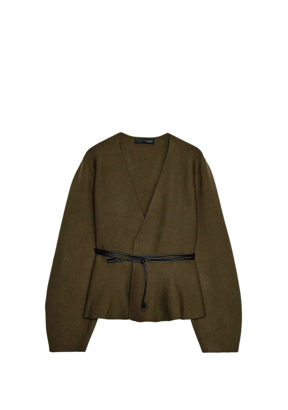 Cute Green Wrap Knit Bow Top - Size S - photo 2