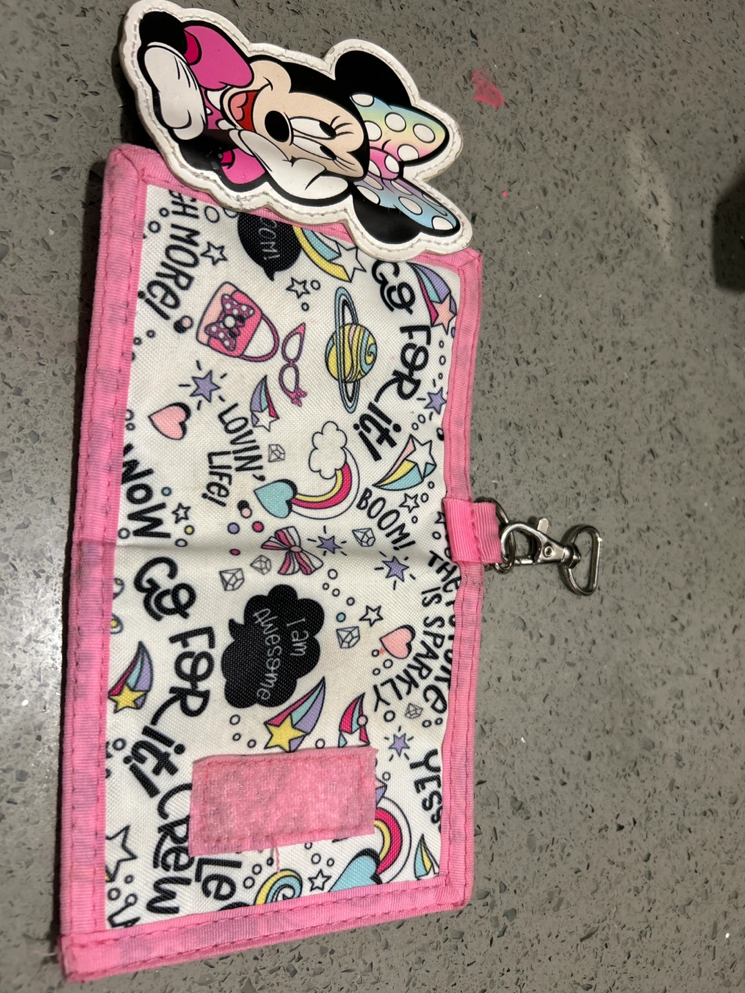 Kids Minnie Mouse Wallet with Keychain - photo 2