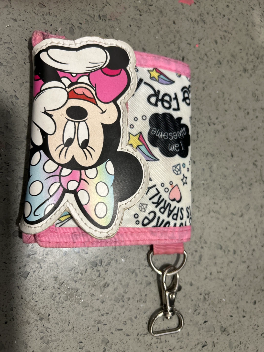 Kids Minnie Mouse Wallet with Keychain