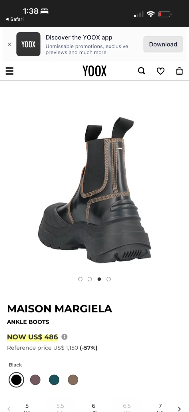 Maison Margiela Black Leather Ankle Boots - photo 2