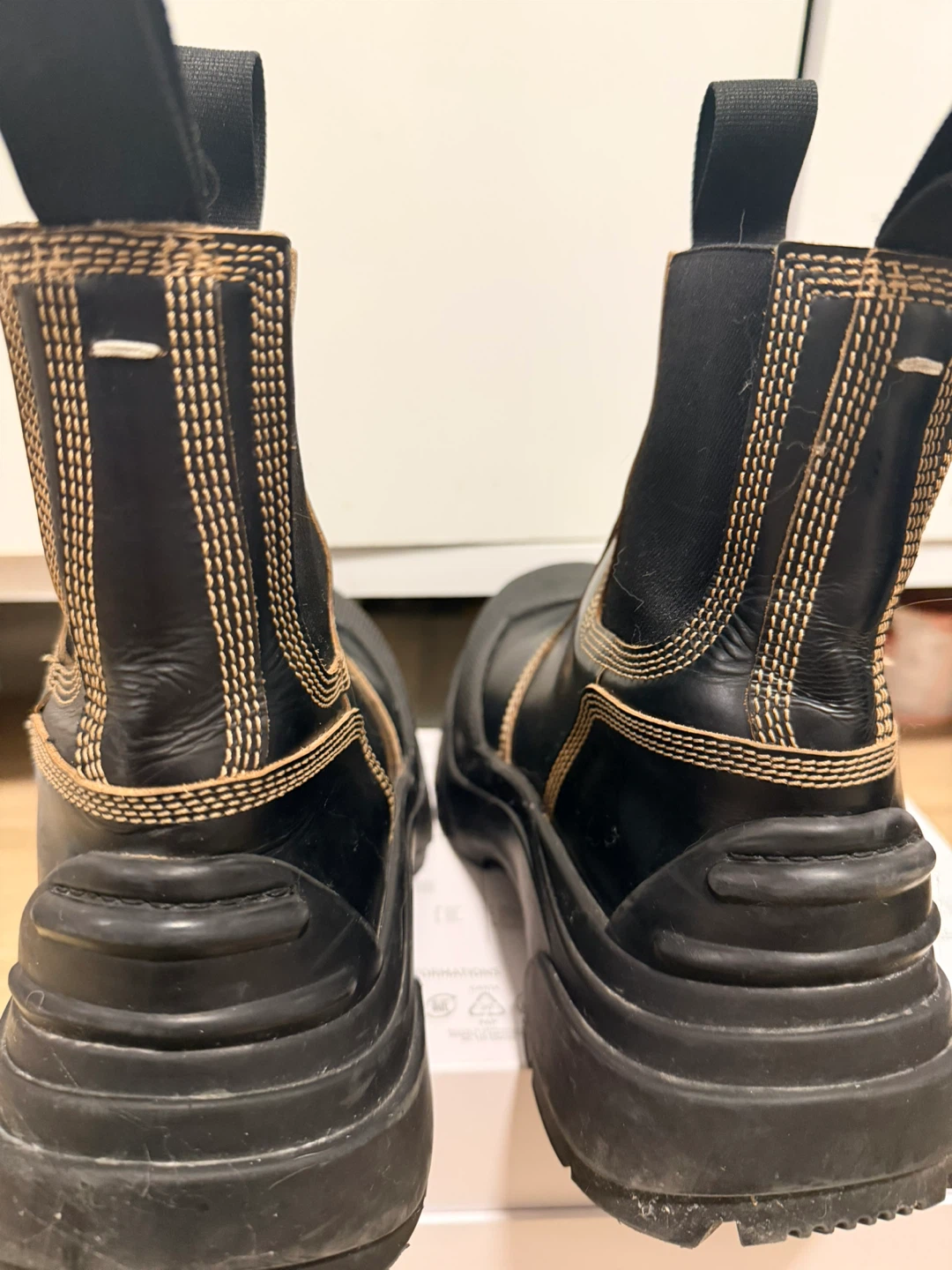 Maison Margiela Black Leather Ankle Boots - photo 4