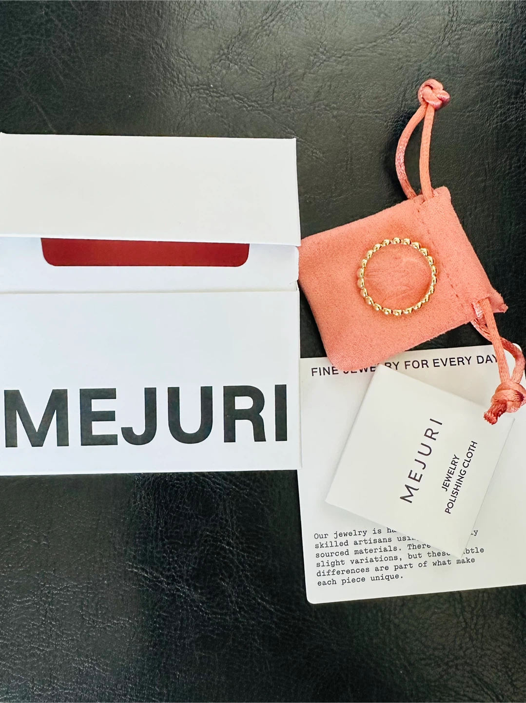 Mejuri Metallic Sphere Ring size 7 - 18k Gold Vermeil $80 - photo 2