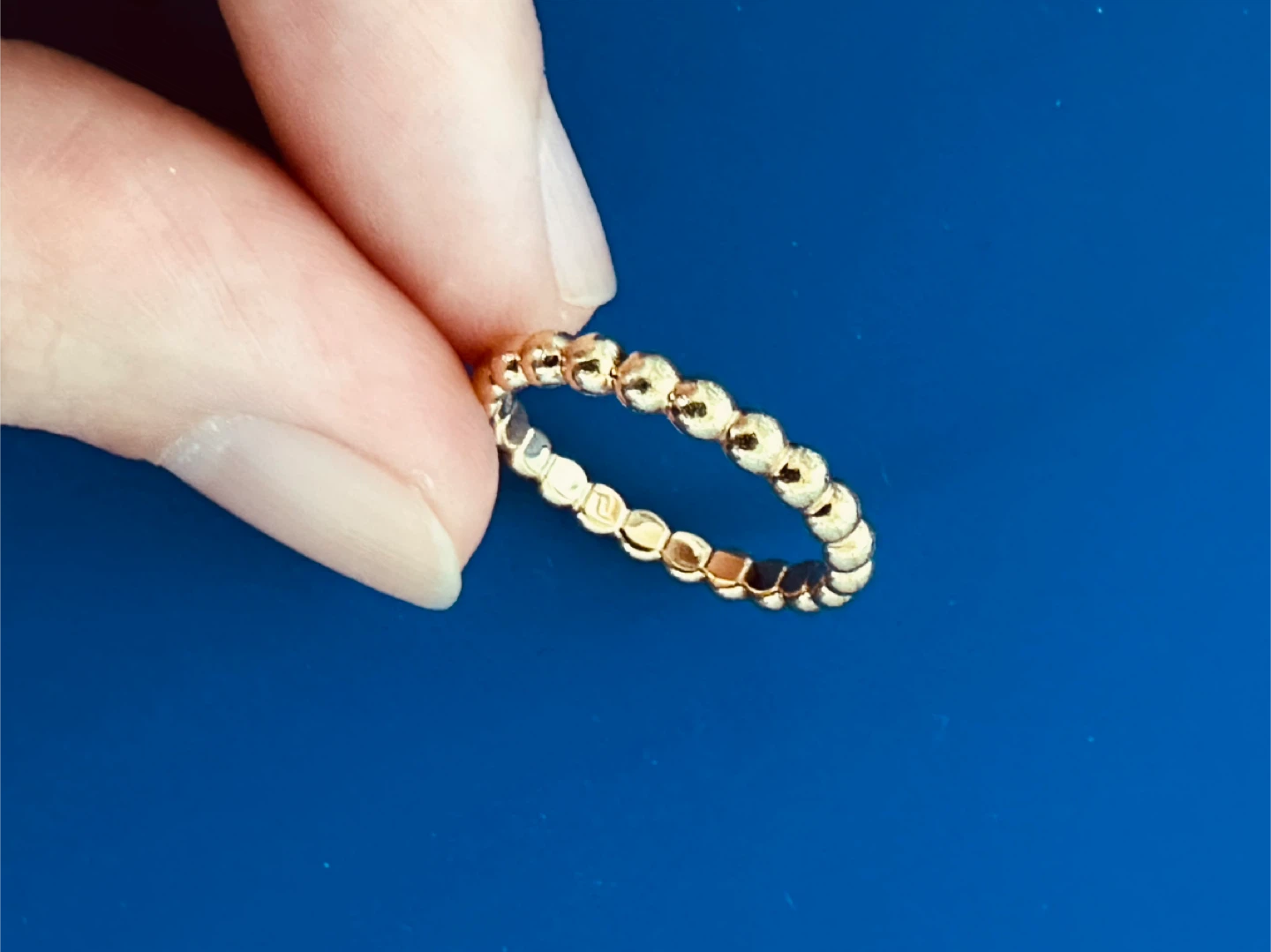 Mejuri Metallic Sphere Ring size 7 - 18k Gold Vermeil $80 - photo 3