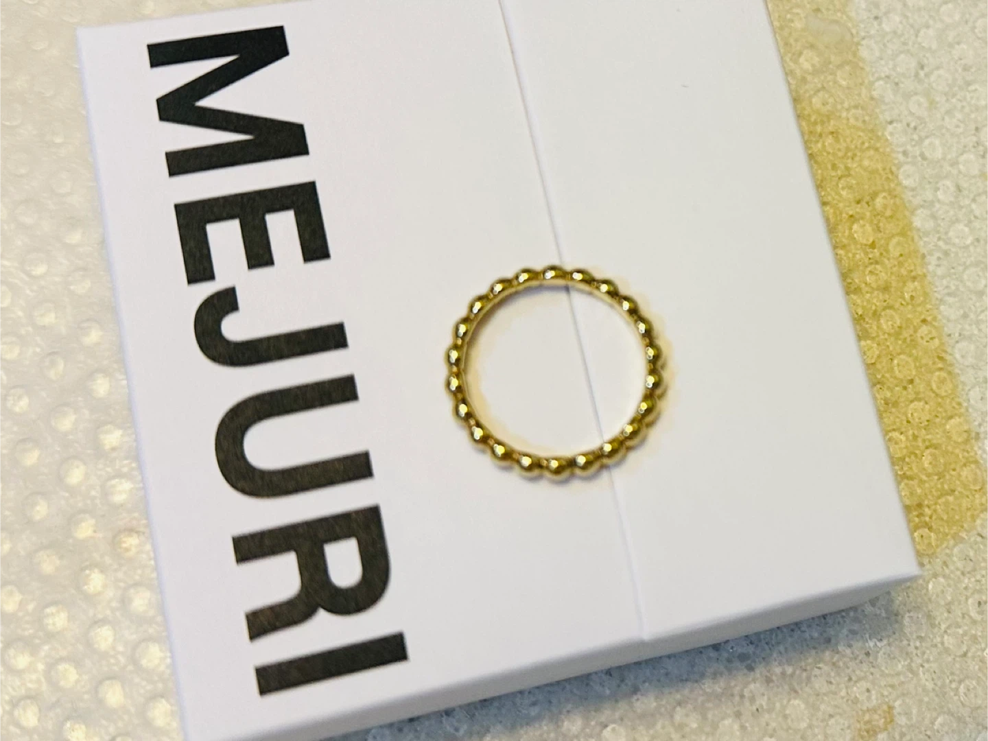Mejuri Metallic Sphere Ring size 7 - 18k Gold Vermeil $80 - photo 5