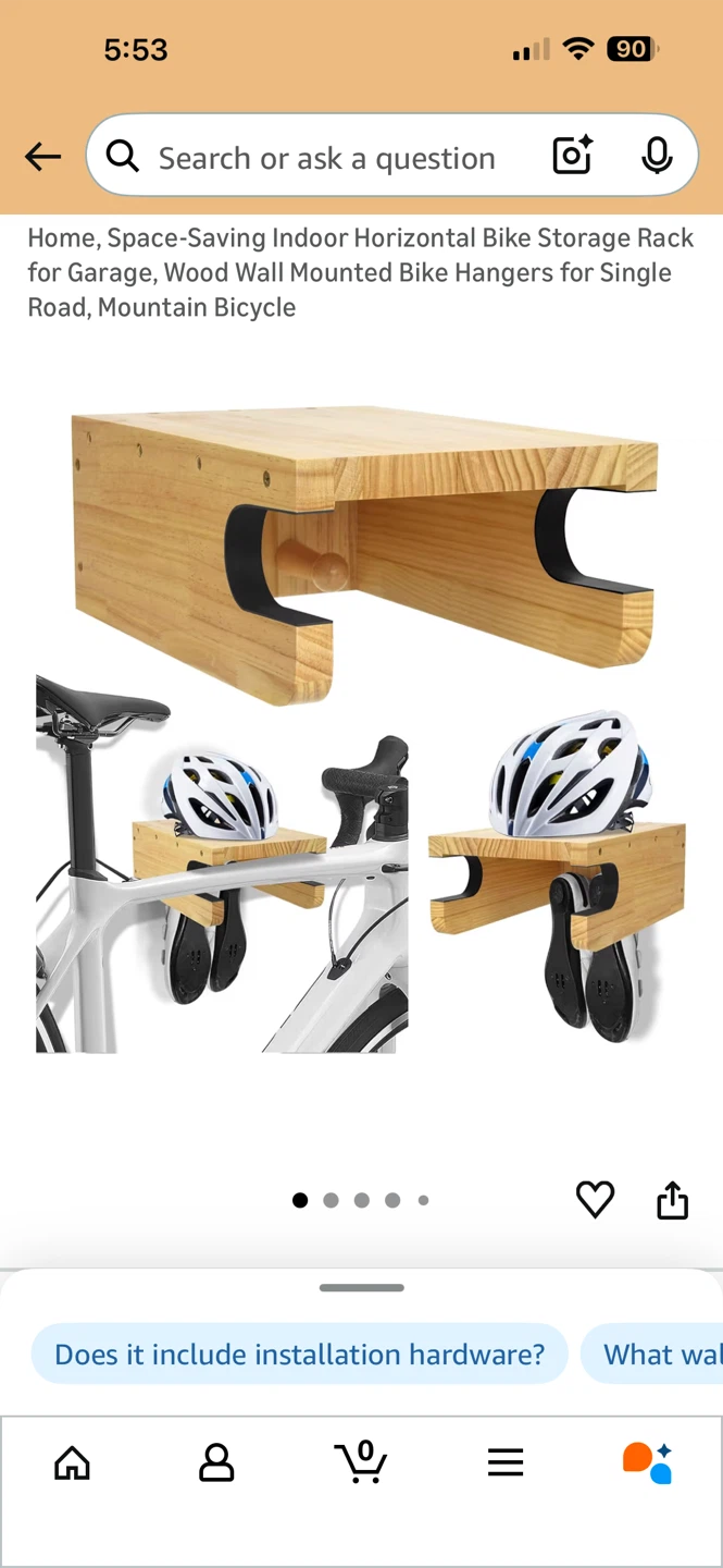 Wood Mounted Bike Storage Rack - photo 3