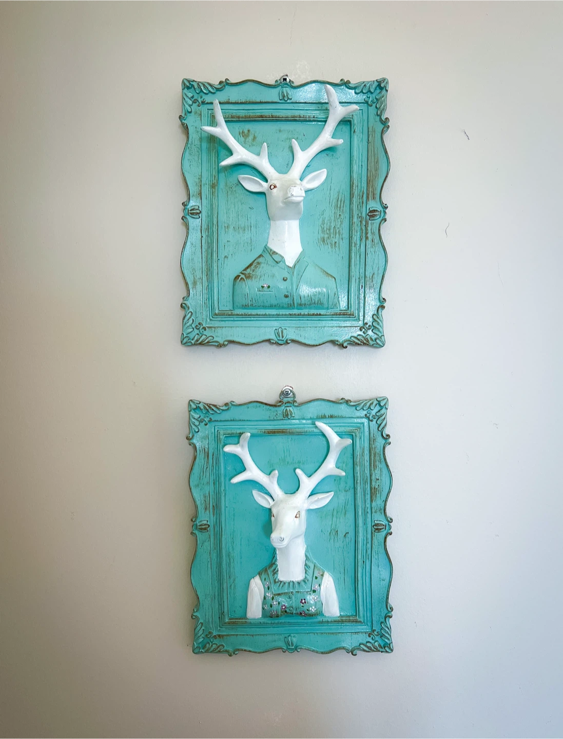 Decorative Wall Mount Deer Head Art Set