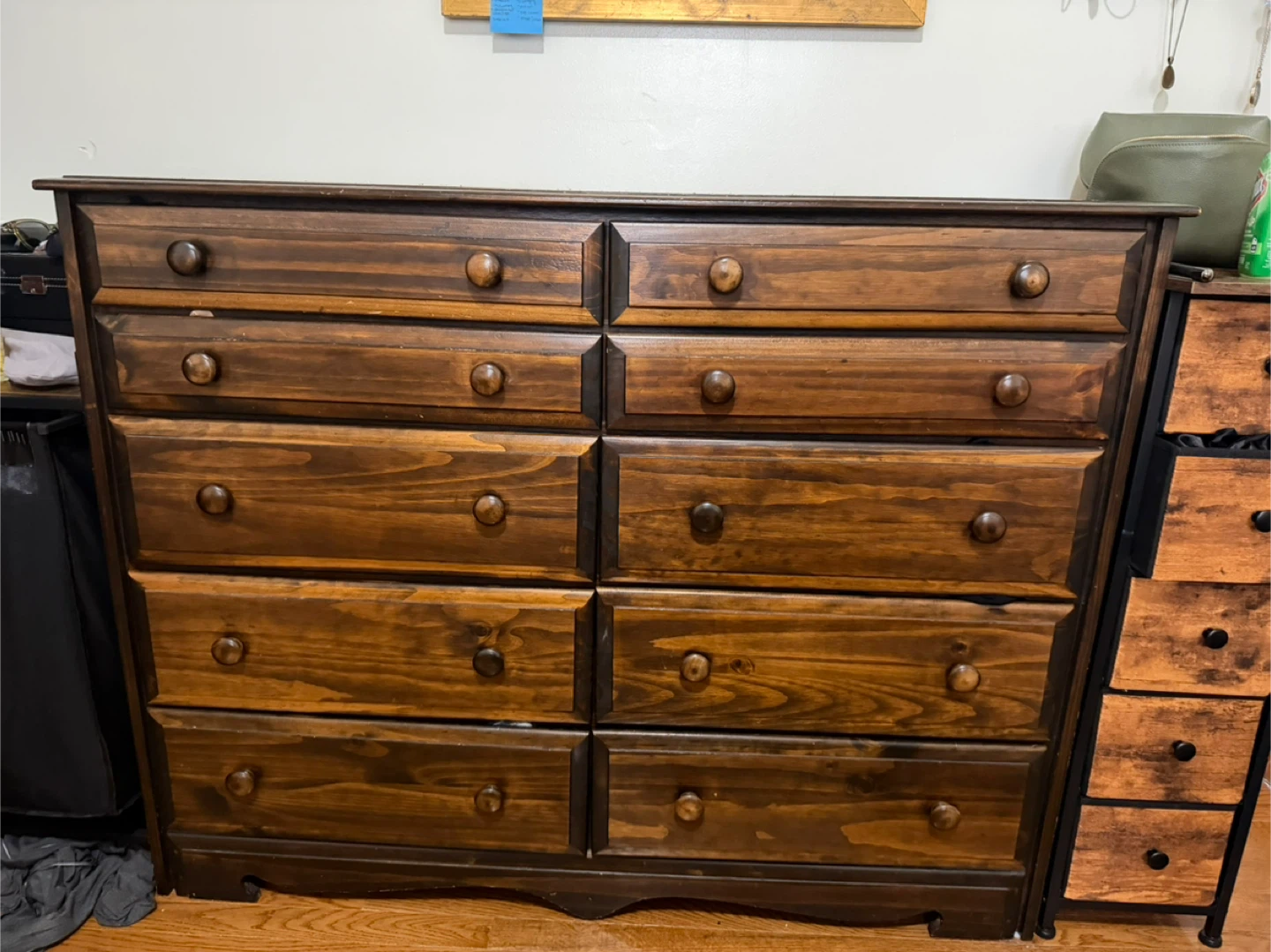 Wooden West Elm Dresser with 10 Drawers