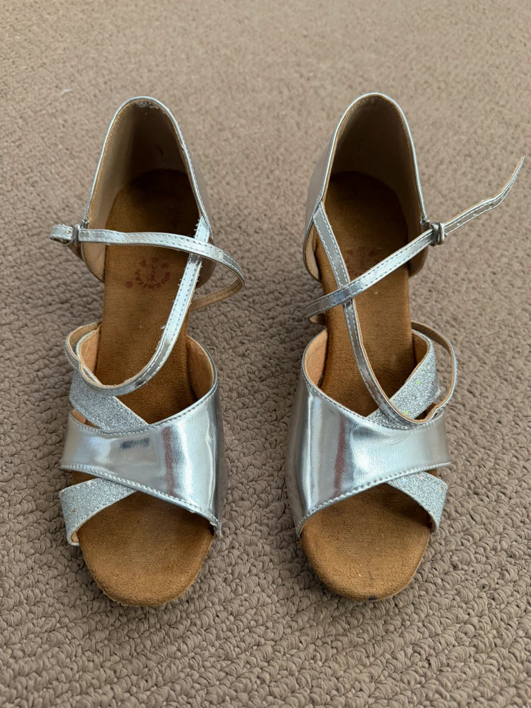 Silver Dance Shoes Size 38