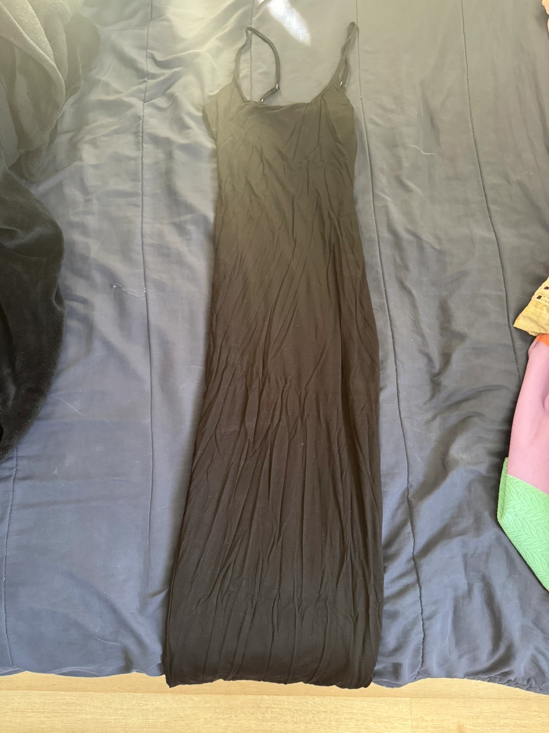 Black Spaghetti Strap Maxi Dress