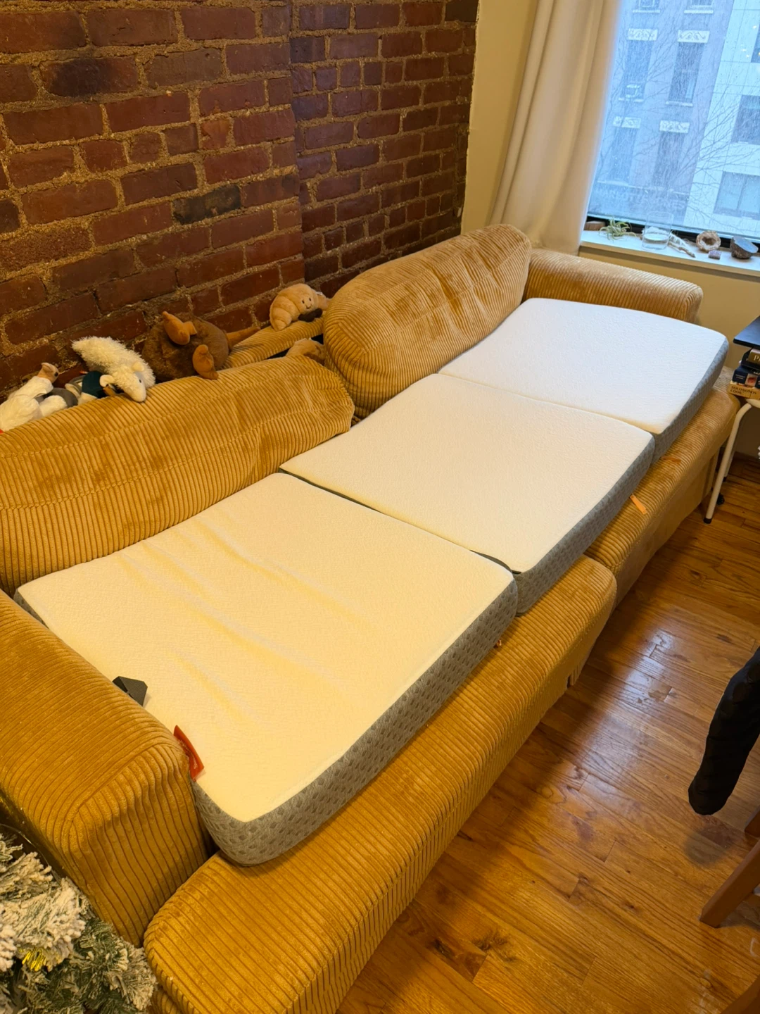 Tan Corduroy Sofa - Deep & Wide - photo 4