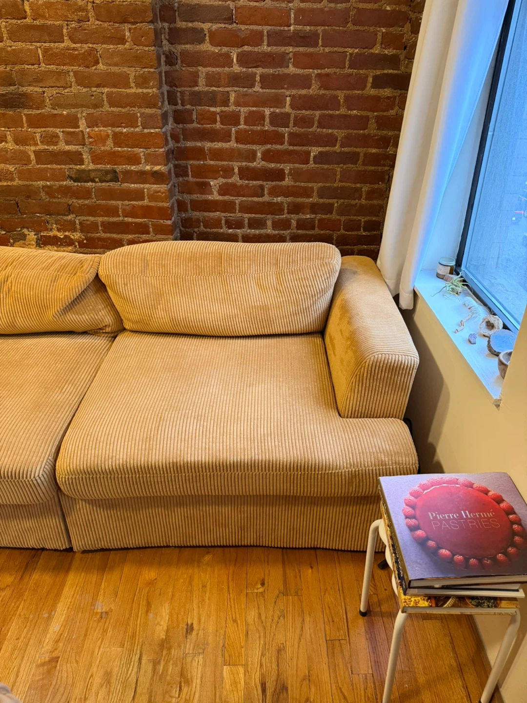 Tan Corduroy Sofa - Deep & Wide - photo 3