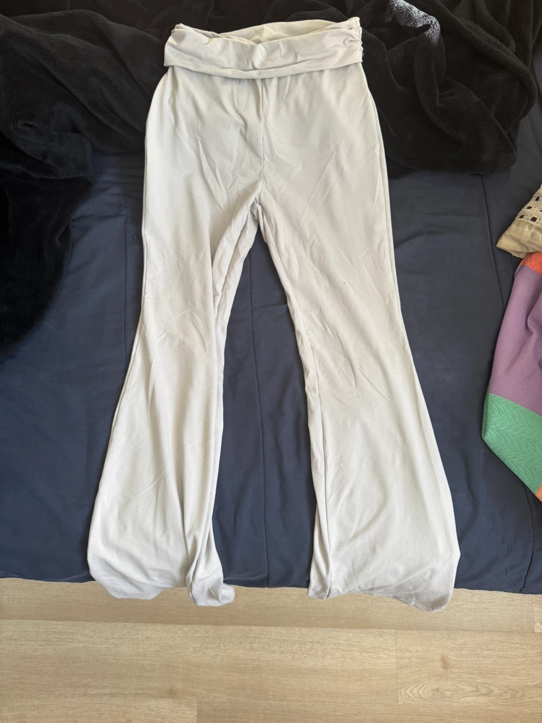 Light Grey Flare Leggings Pants