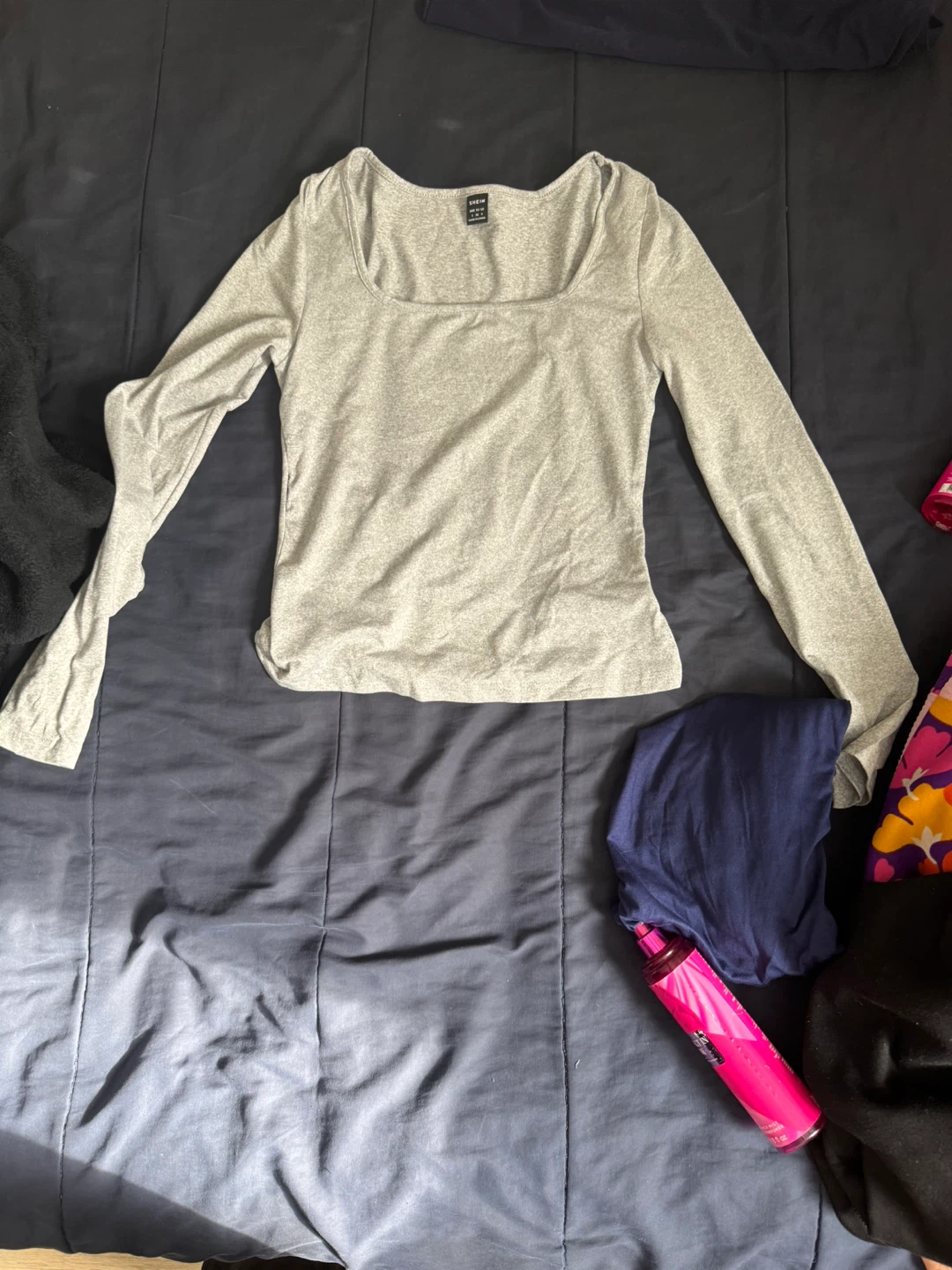 SHEIN Long Sleeve Square Neck Tops (3-Pack) - photo 2