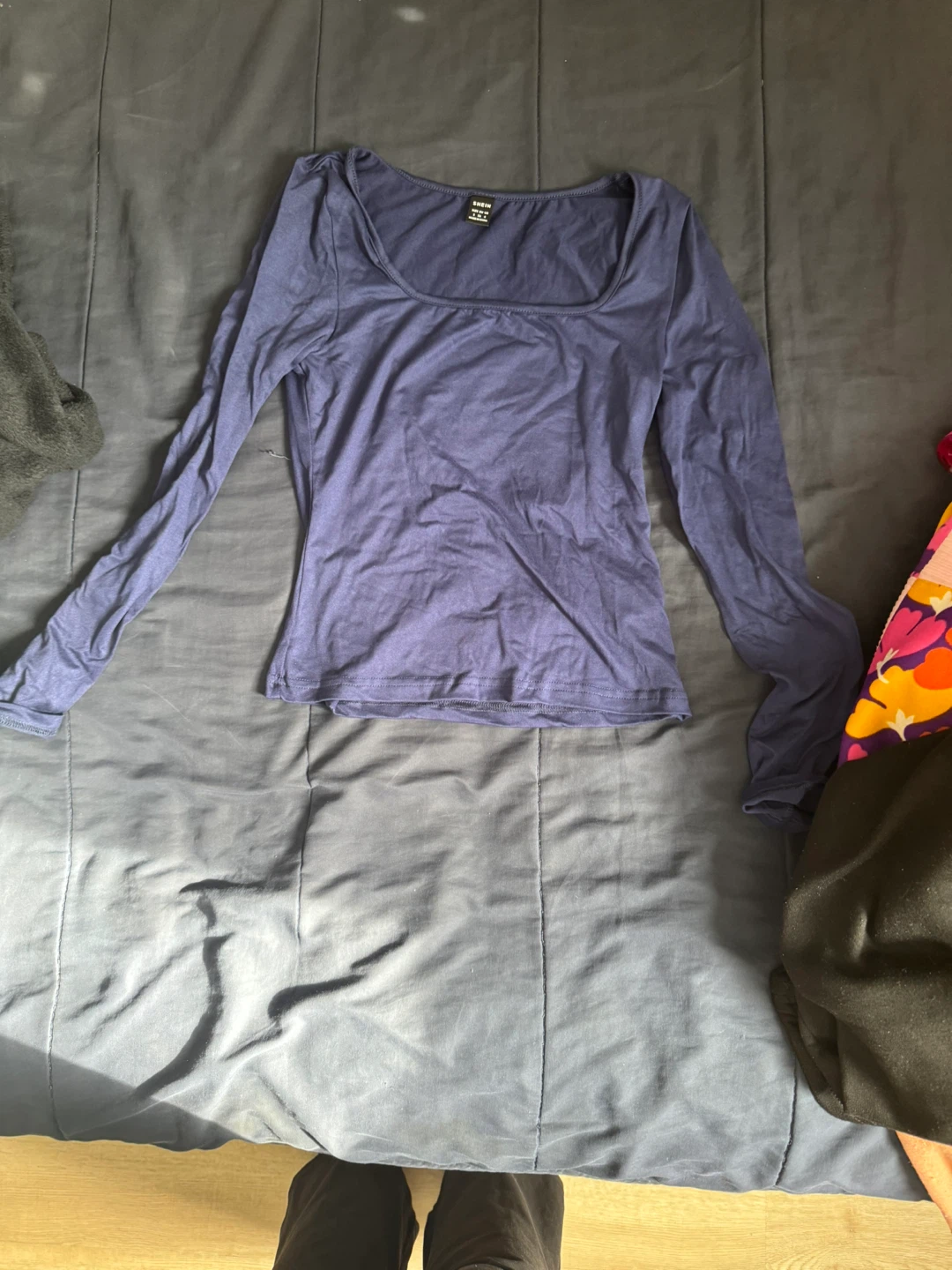 SHEIN Long Sleeve Square Neck Tops (3-Pack) - photo 3