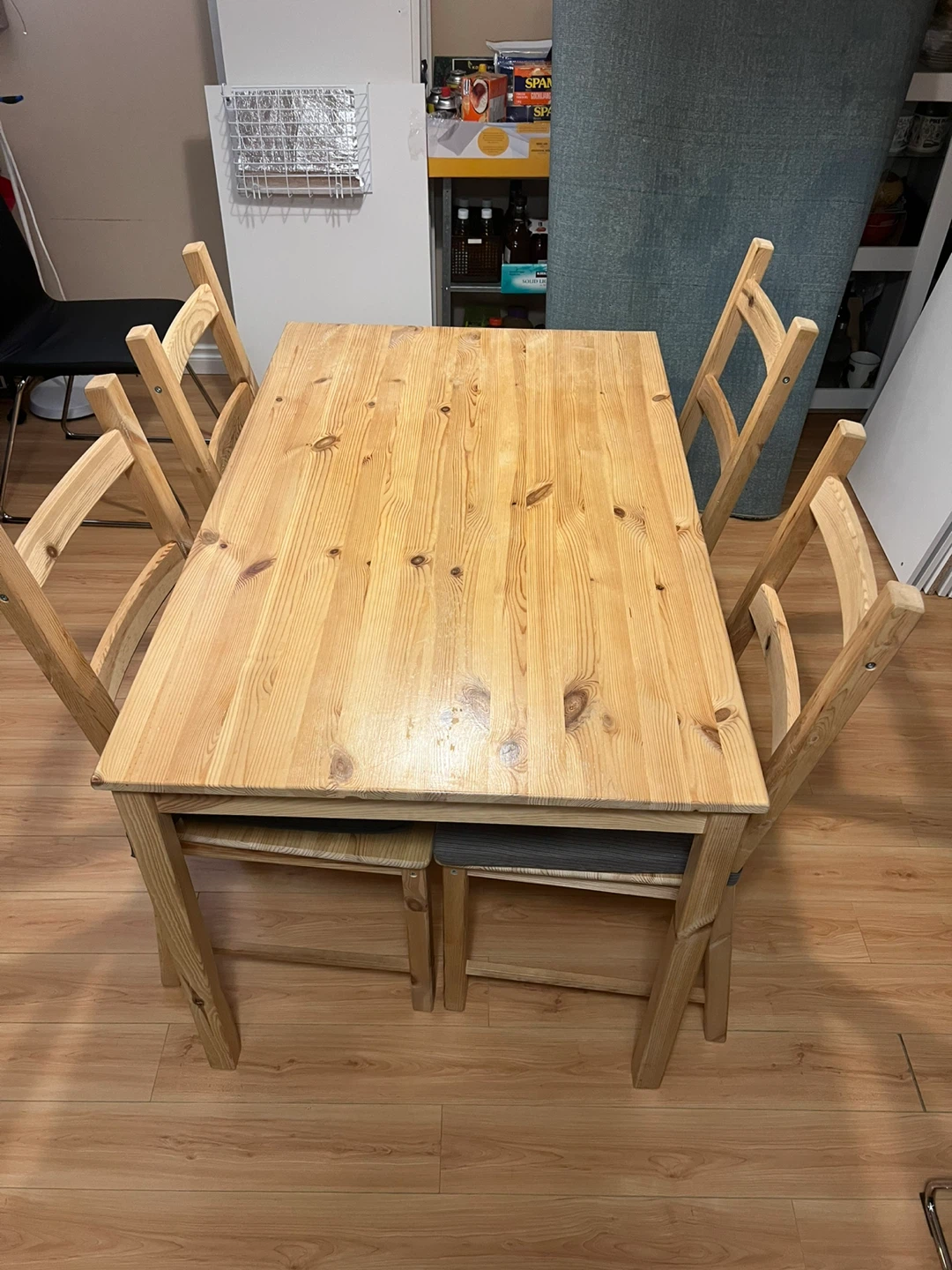 IKEA Pine Dining Table with 4 Chairs