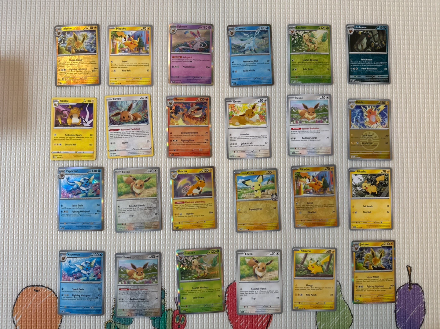 Pikachu and Eevee Cards