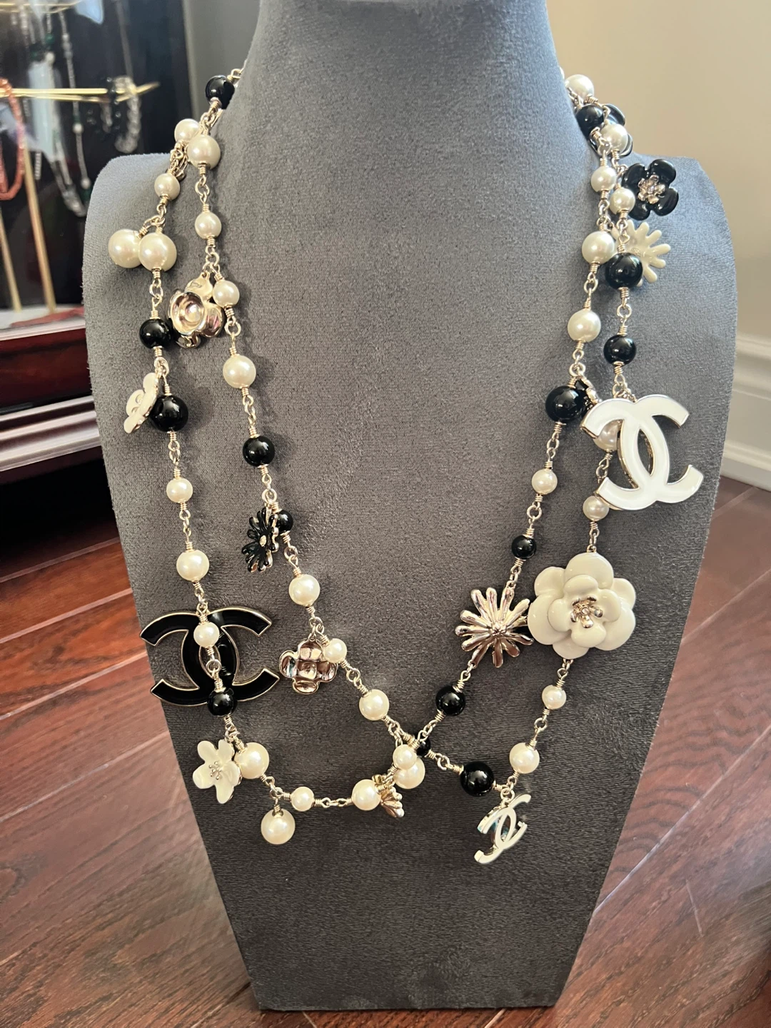 Chanel Pearl and Charm Necklace