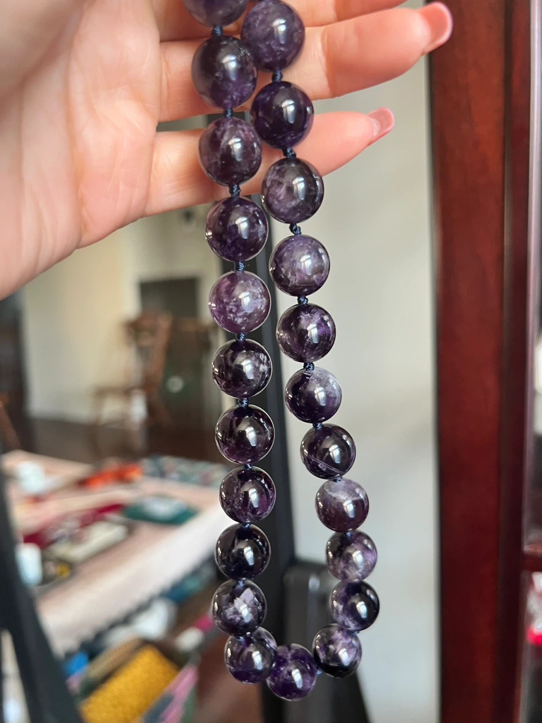 Amethyst Beaded Necklace with Ruby and Diamond Accent - photo 4