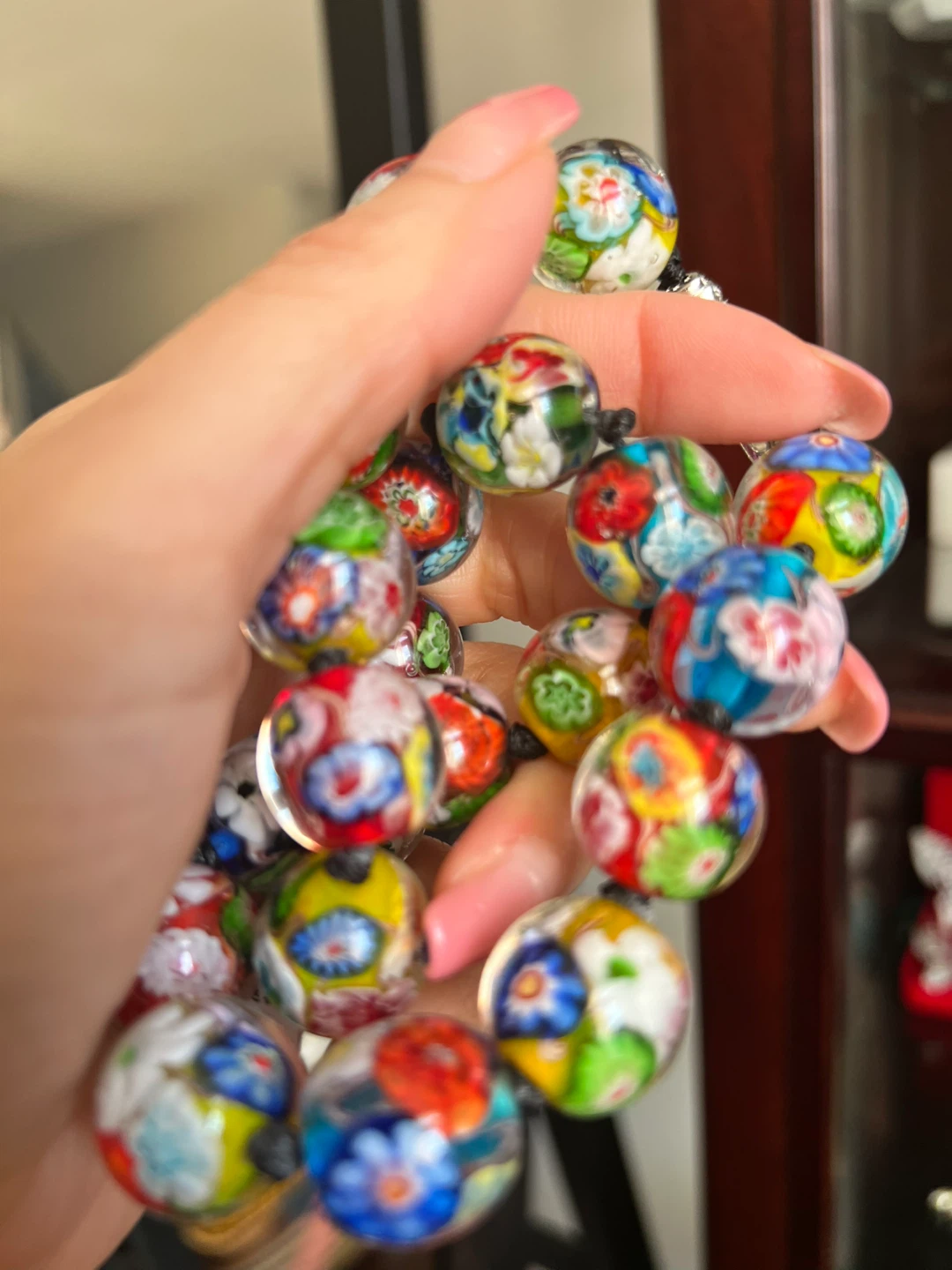 Millefiori Glass Bead Necklace - photo 3
