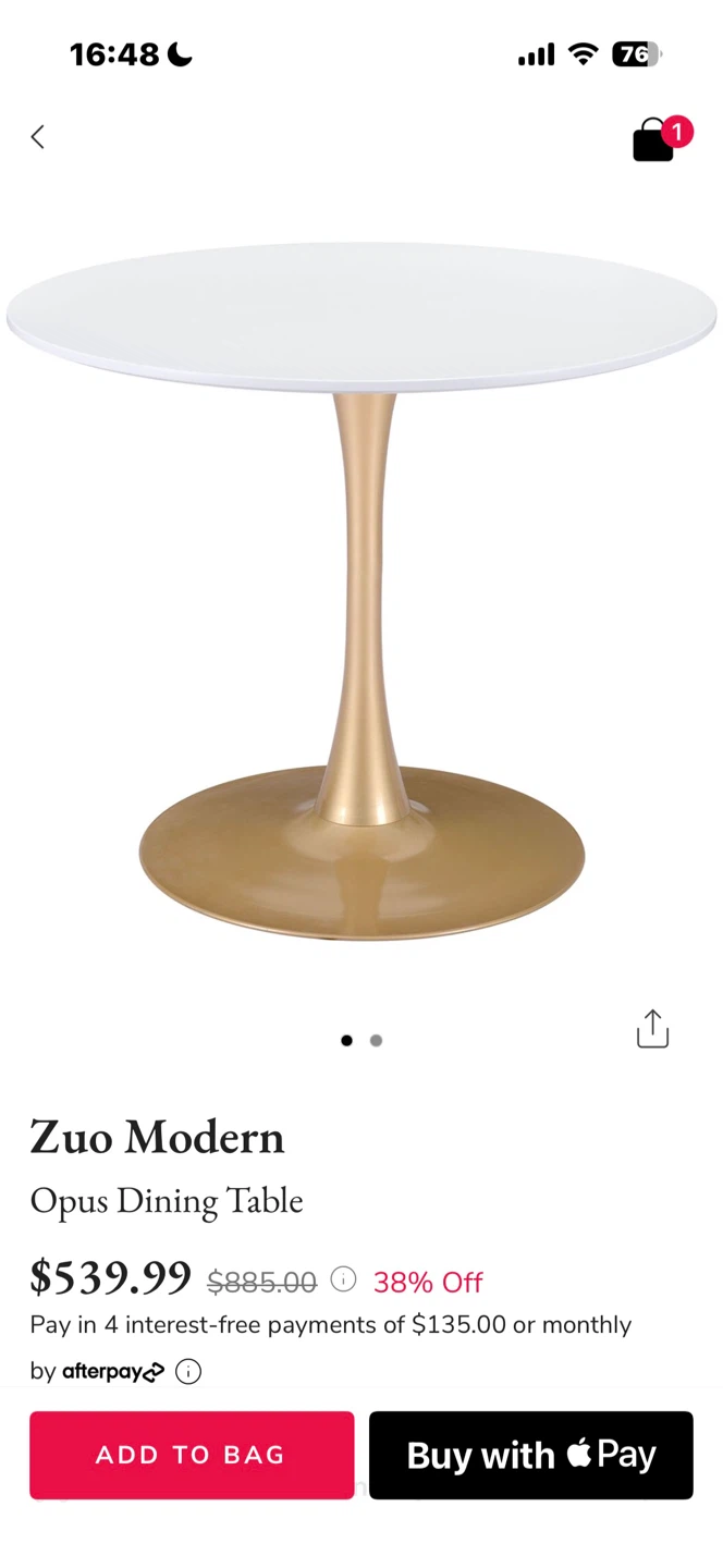 Zuo Modern Opus Dining Table