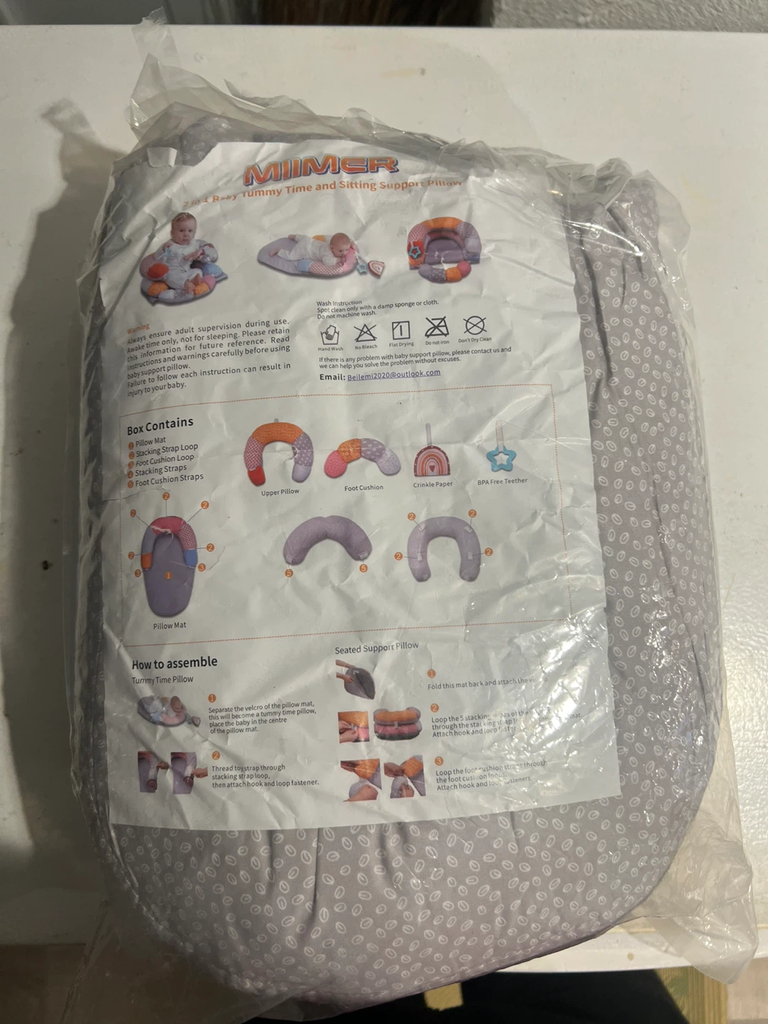 MIIMER 2-in-1 Baby Tummy Time & Sitting Support Pillow - photo 2