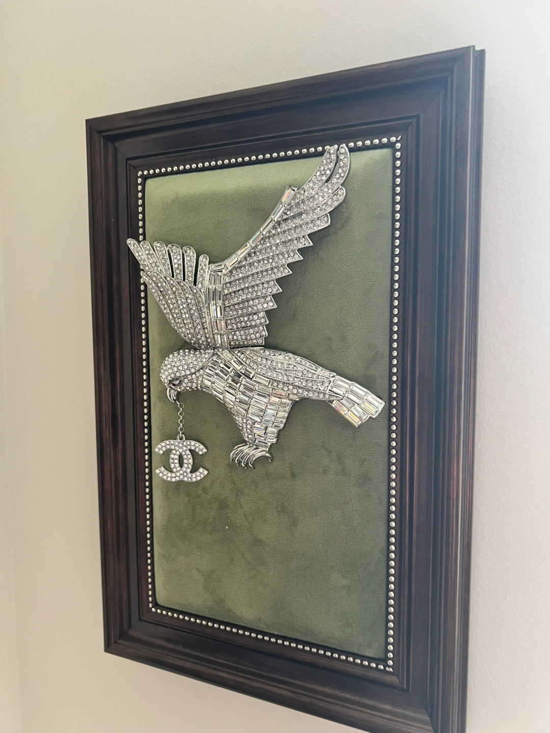 Chanel Inspired Crystal Eagle Wall Art - photo 3